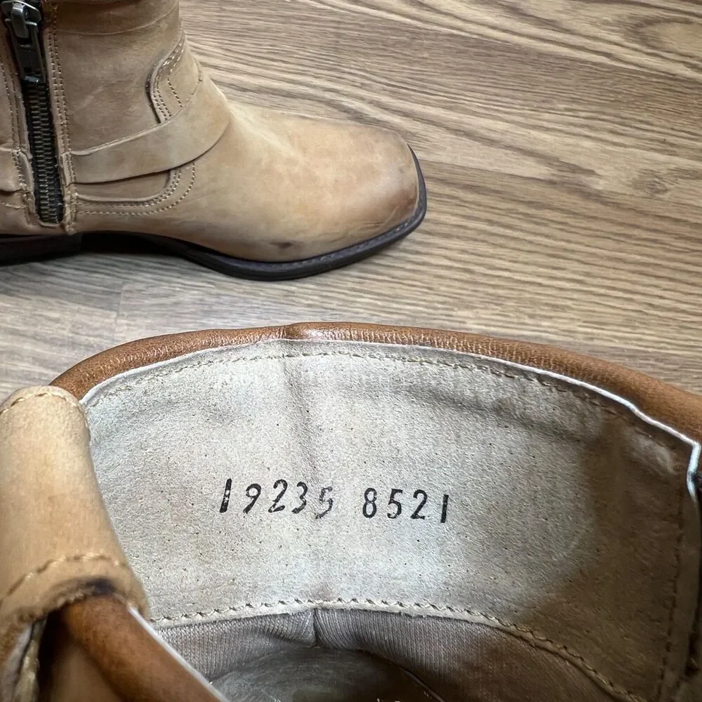Harley Davidson Abbington Tan D84493 Women's 6 M Harness Ankle Boots